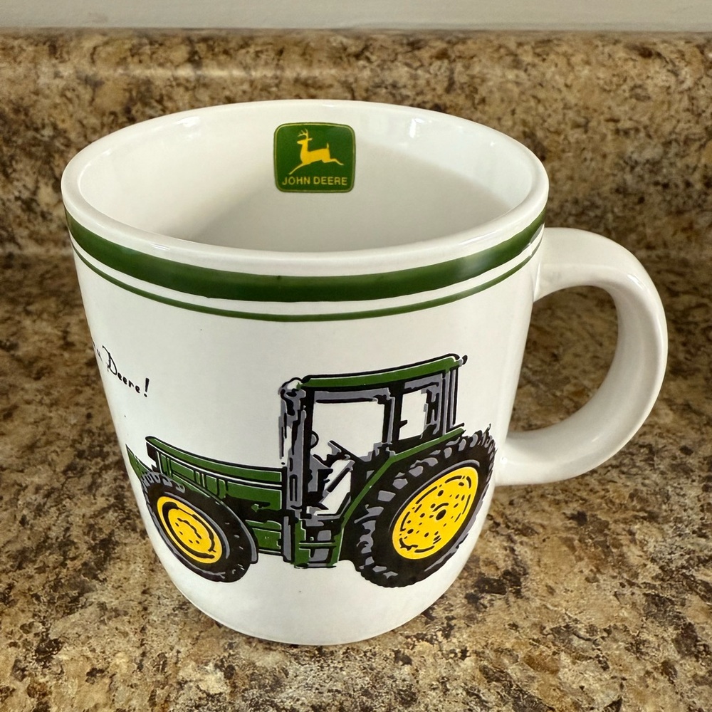John Deere Green and Yellow Tractor Mug